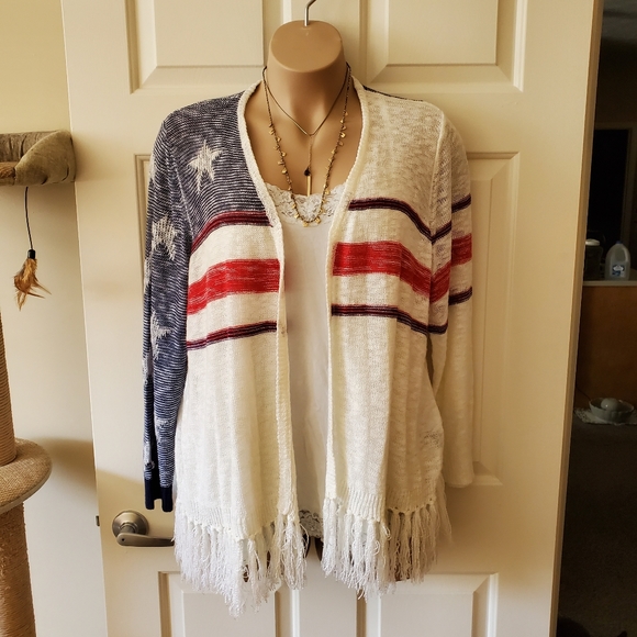Lane Bryant Sweaters - Lane Bryant Patriotic Cardigan